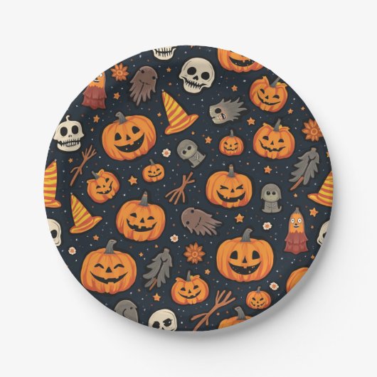 Halloween papieren borden bordje (Voorkant)
