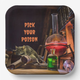 Halloween papieren Borden, kies je vergif Bordje