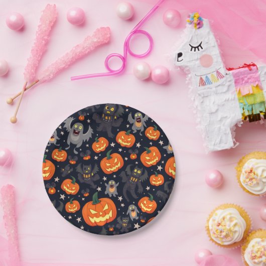Halloween papieren borden papieren bordje (Feest)