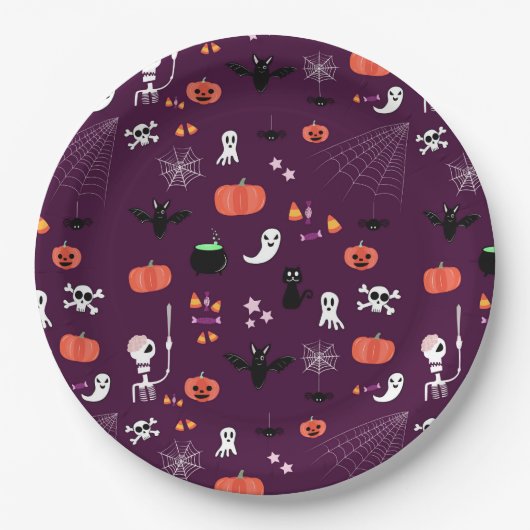Halloween Papieren Bordje (Voorkant)