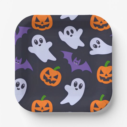Halloween Papieren Bordje (Voorkant)