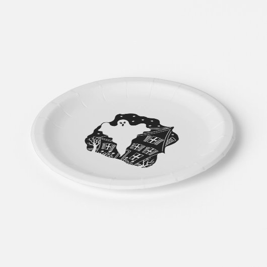 Halloween Papieren Bordje (Gekanteld)