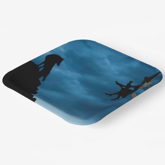 Halloween Papieren Bordje (Gebogen)