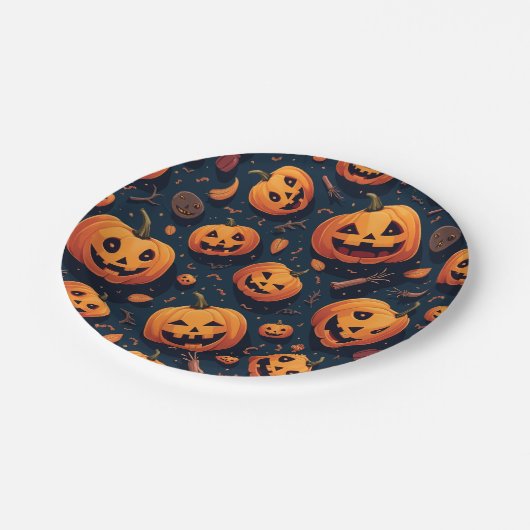 Halloween Papieren Bordje (Gekanteld)