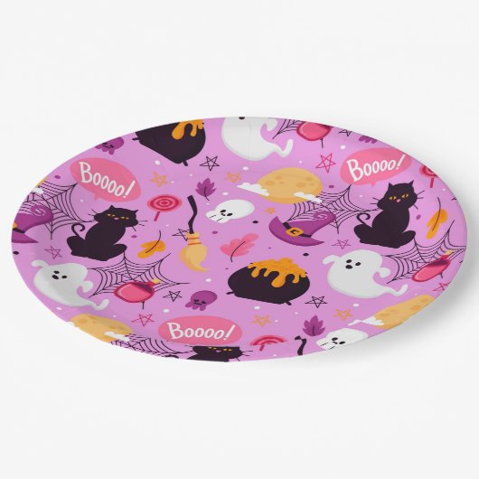 Halloween Papieren Bordje (Gekanteld)