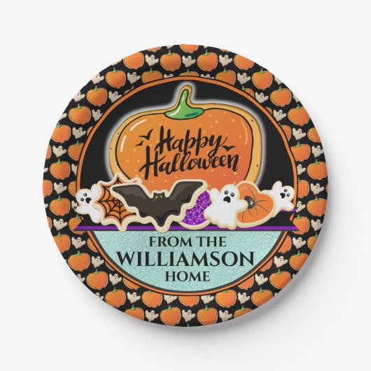 Halloween Papieren Bordje (Voorkant)