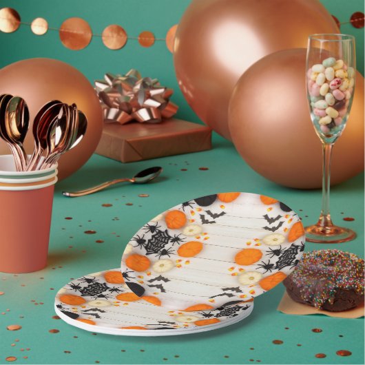 Halloween Papieren Bordje (Multi)