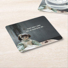 Halloween papieren Onderzetters, griezelige Miss M