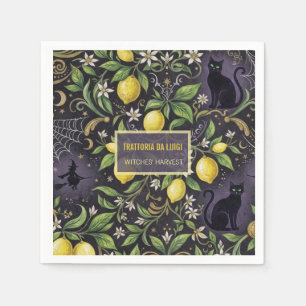 Halloween papieren servetten Gotische botanische c