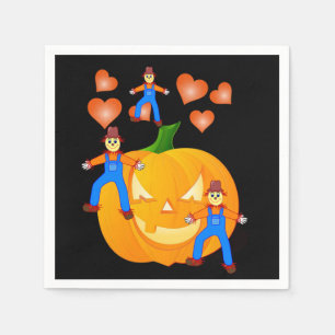 Halloween-papieren servetten, Pompoen Servet