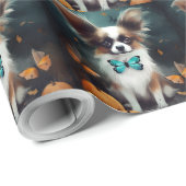 Halloween Papillon met pompoenen eng Cadeaupapier (Rol Hoek)