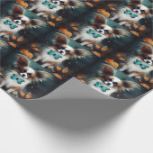 Halloween Papillon met pompoenen eng Cadeaupapier (Hoek)