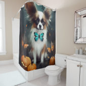 Halloween Papillon met pompoenen eng Douchegordijn (In situ)