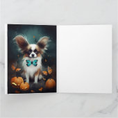 Halloween Papillon met pompoenen eng Kaart (Binnen)