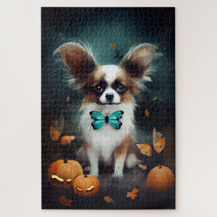 Halloween Papillon Met Pompoenen Eng Legpuzzel