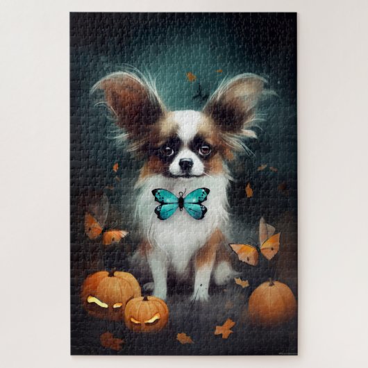 Halloween Papillon met pompoenen eng Legpuzzel (Verticaal)