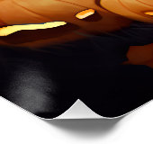 Halloween Papillon met pompoenen eng Perfect Poster (Hoek)