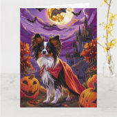 Halloween Papillon Vampire Pumpkins eng Kaart (Gele Bloem)