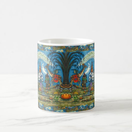 HALLOWEEN PARADE Witch Giraffe Beer Zebra Skellies Koffiemok (Center)