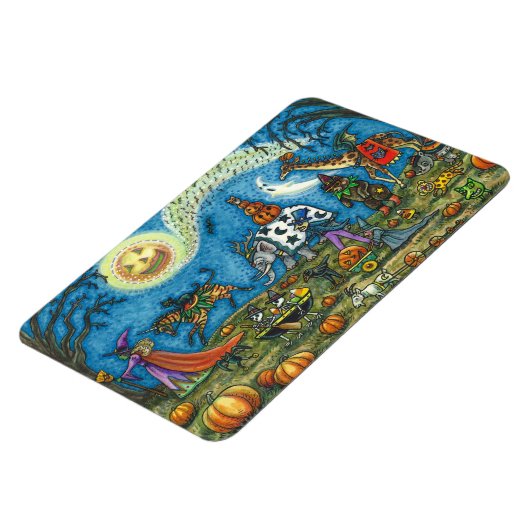 HALLOWEEN PARADE Witch Giraffe Beer Zebra Skellies Magneet (Linkerzijde)