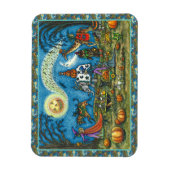 HALLOWEEN PARADE Witch Giraffe Beer Zebra Skellies Magneet (Verticaal)