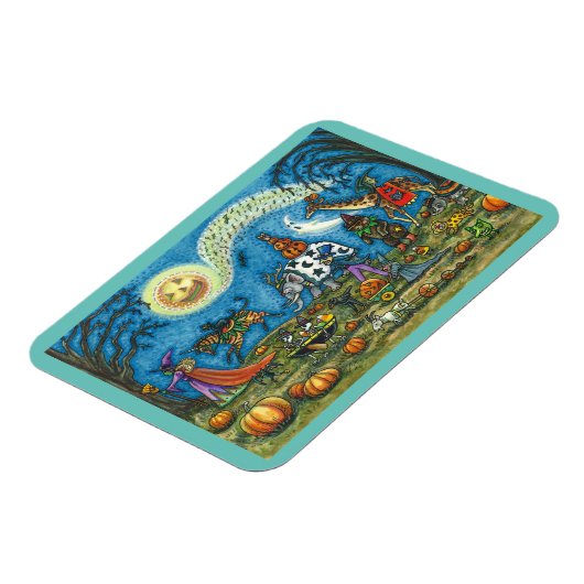 HALLOWEEN PARADE Witch Giraffe Beer Zebra Skellies Magneet (Linkerzijde)