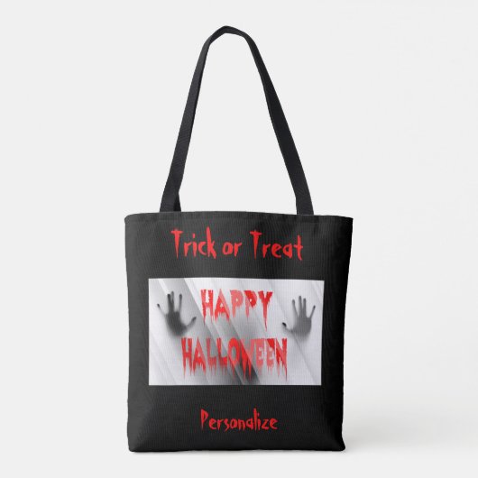 Halloween Paranormal Trick or treat Snoep Herbruik Tote Bag (Achterkant)