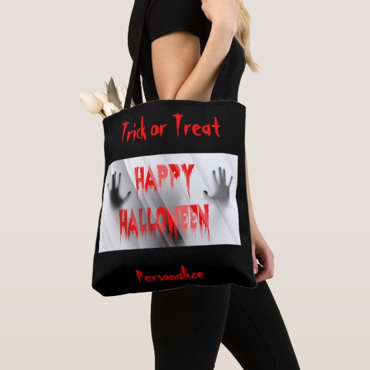 Halloween Paranormal Trick or treat Snoep Herbruik Tote Bag (Dichtbij)