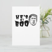 Halloween Paren Grappig Ze is mijn Boo Ghost Kaart (Staand voorkant)