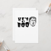 Halloween Paren Grappig Ze is mijn Boo Ghost Kaart (Voorkant / Achterkant in situ)