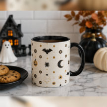 Halloween Parisian Bistro Mozaïek Tegeltje Koffie