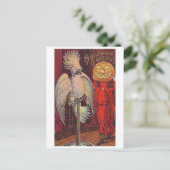 Halloween Parrot en Pumpkin Briefkaart (Staand voorkant)