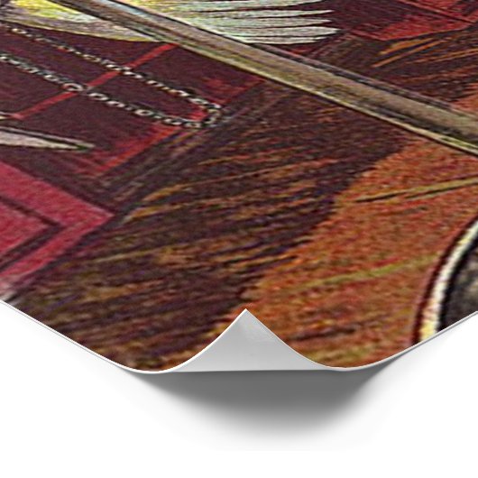 Halloween Parrot en Pumpkin Poster (Hoek)