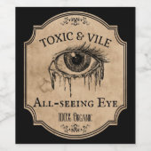 halloween partij Apothecaire potion oog decor Wijn Etiket (Enkel label)