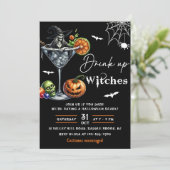 Halloween Partij Drinken Kaart (Staand voorkant)