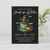 Halloween Partij Drinken Kaart (Staand voorkant)