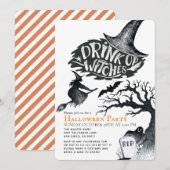 Halloween Partij Drinken Kaart (Voorkant / Achterkant)