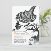 Halloween Partij Drinken Kaart (Staand voorkant)