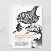 Halloween Partij Drinken Kaart (Voorkant)