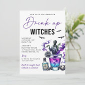 Halloween Partij Drinken Kaart (Staand voorkant)