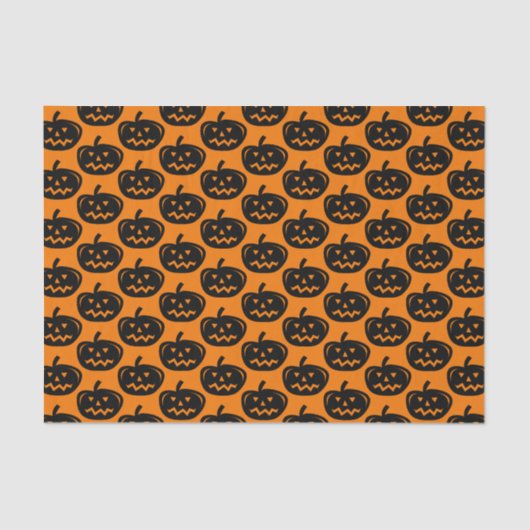 Halloween partij gesneden pompoen hoofd geschenk v tissuepapier (Voorkant)