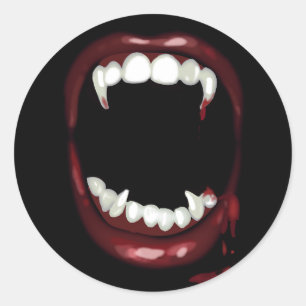halloween partij gothic Fangs Vampire Ronde Sticker