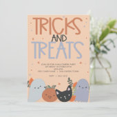 HALLOWEEN PARTIJ INVITE KAART (Staand voorkant)