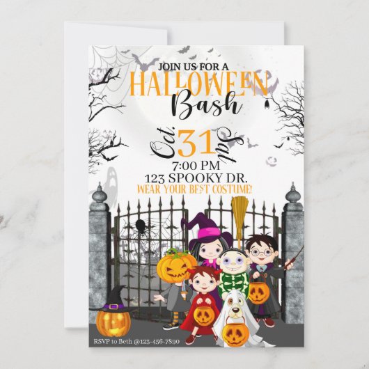 HALLOWEEN PARTIJ, KINDER HALLOWEEN, COSTUME PARTIJ (Voorkant)