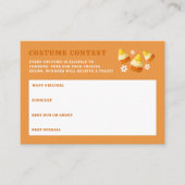 Halloween partij kostuum wedstrijd stembiljetten informatiekaartje (Voorkant)