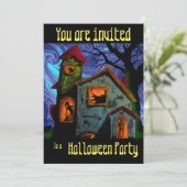 HALLOWEEN PARTIJ VOOR GEHAOND HUIS DOOR Slipperraa Kaart (Staand voorkant)