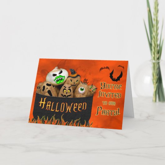 HALLOWEEN - PARTIJINVITATIE - POTATO - ONIE (Voorkant)