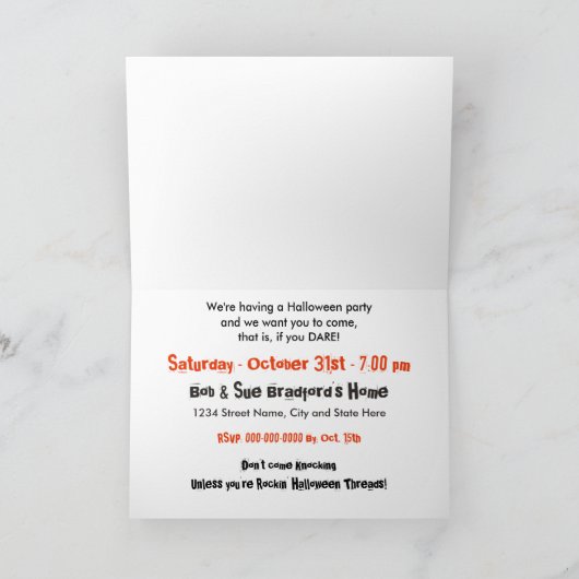 HALLOWEEN - PARTIJINVITATIE - POTATO - ONIE (Binnen)