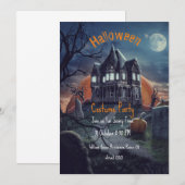 Halloween-partijkaarten voor gehakt huis kaart (Voorkant / Achterkant)