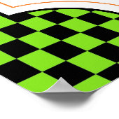 halloween partijteken probeer het streepjesteken poster (Hoek)